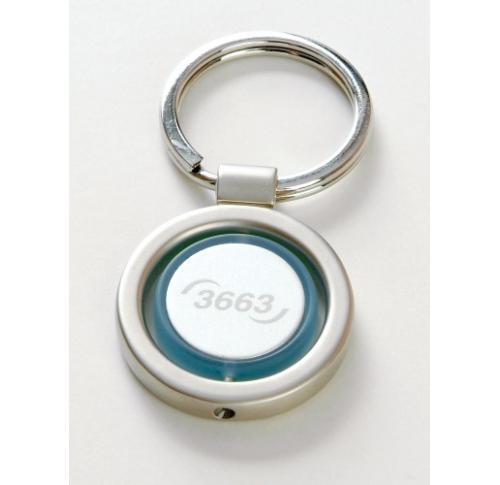 ZEBRA ROUND SPINNING KEYRING